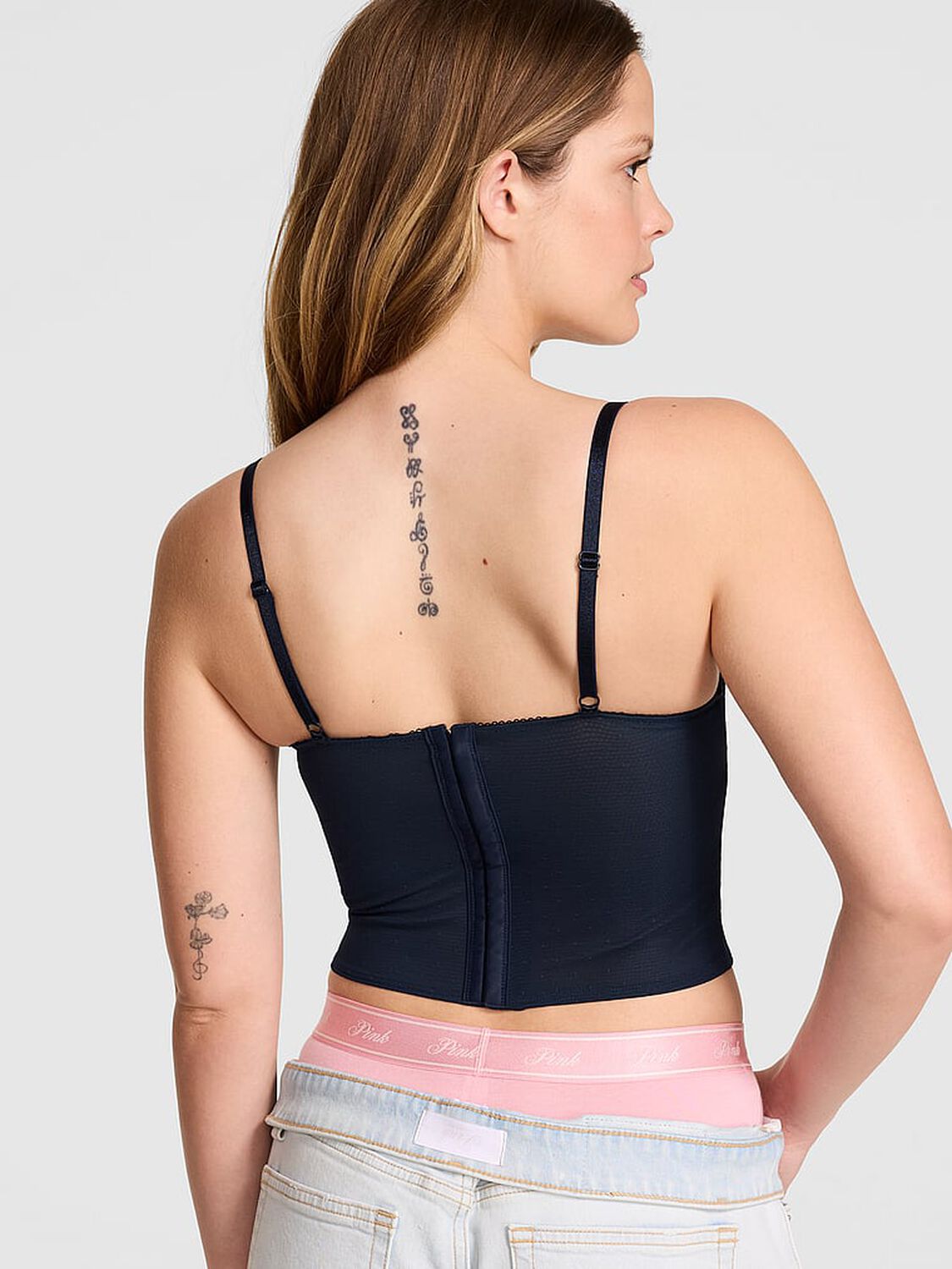 vs Pink Wink PINK Wink&trade; Lightly Lined Scoop Corset Top Noir Navy 2 of 3 