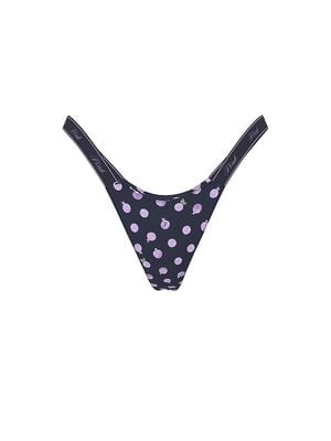 Logo Cotton High-Leg Micro Thong Panty