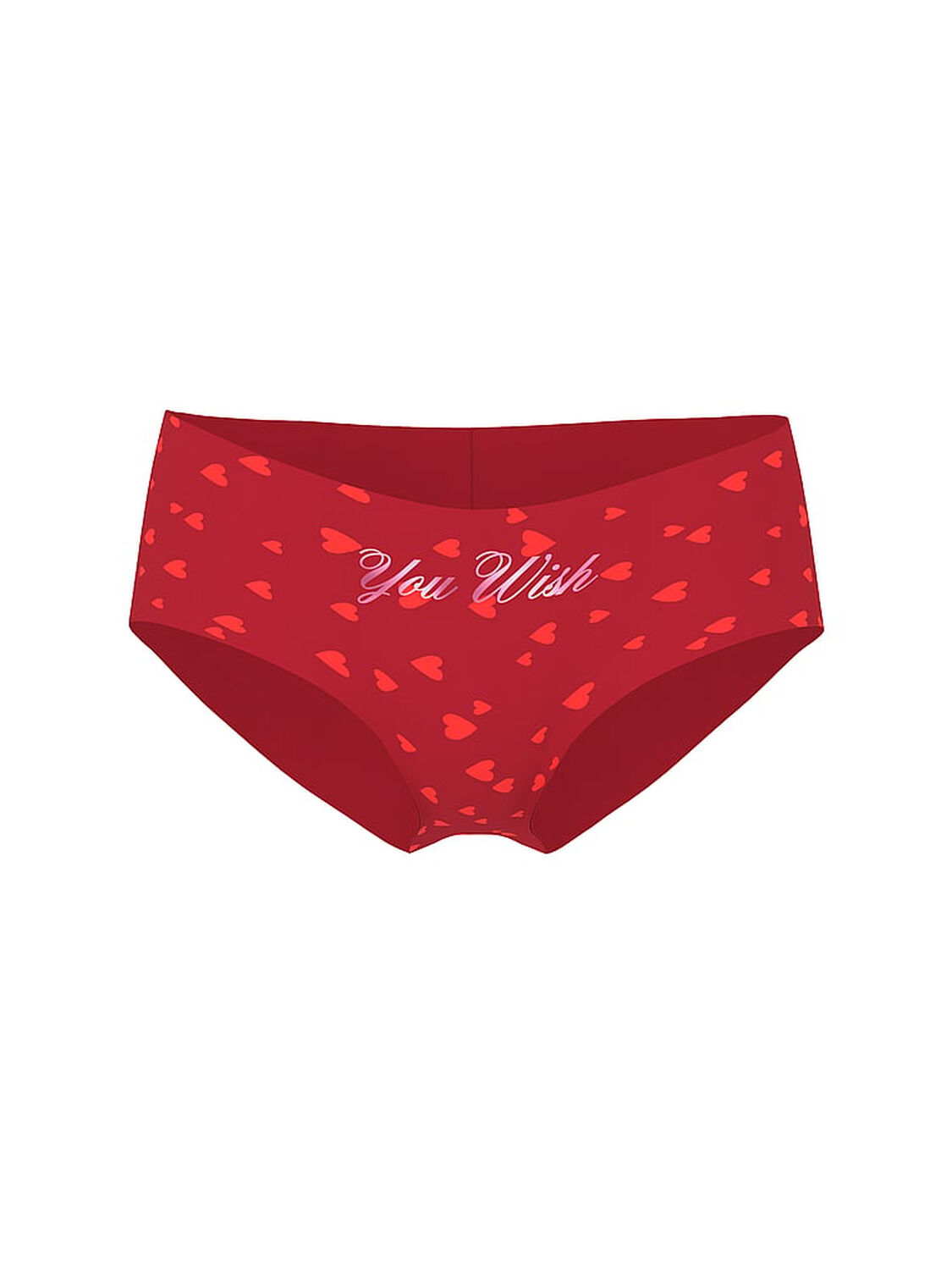 vs Pink No-Show Hiphugger Panty Red Heart  With You Wish Foil Graphic 3 of 3 