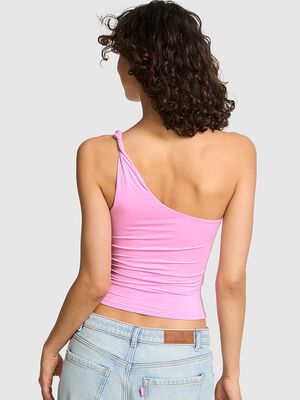Base Stretch Twisted One-Shoulder Tank Top