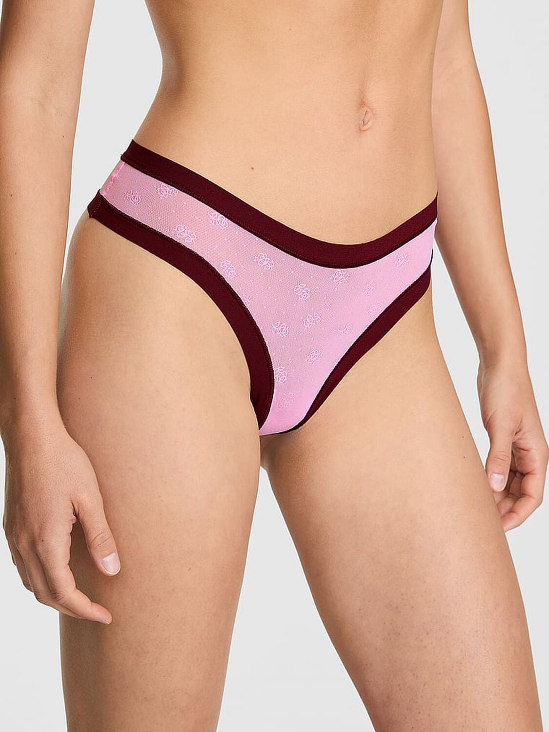 pink Pink No-Show Thong Panty Pink Lollipop 1 of 3 