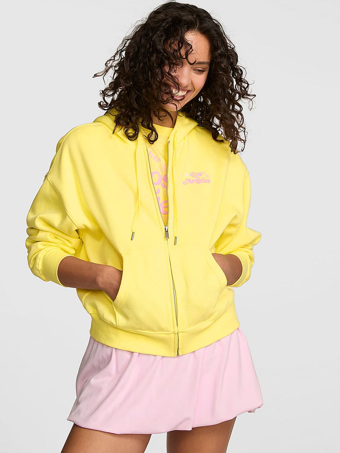 pink Pink Campus Fleece&trade; Full-Zip Hoodie Pineapple Ice 1 of 4 