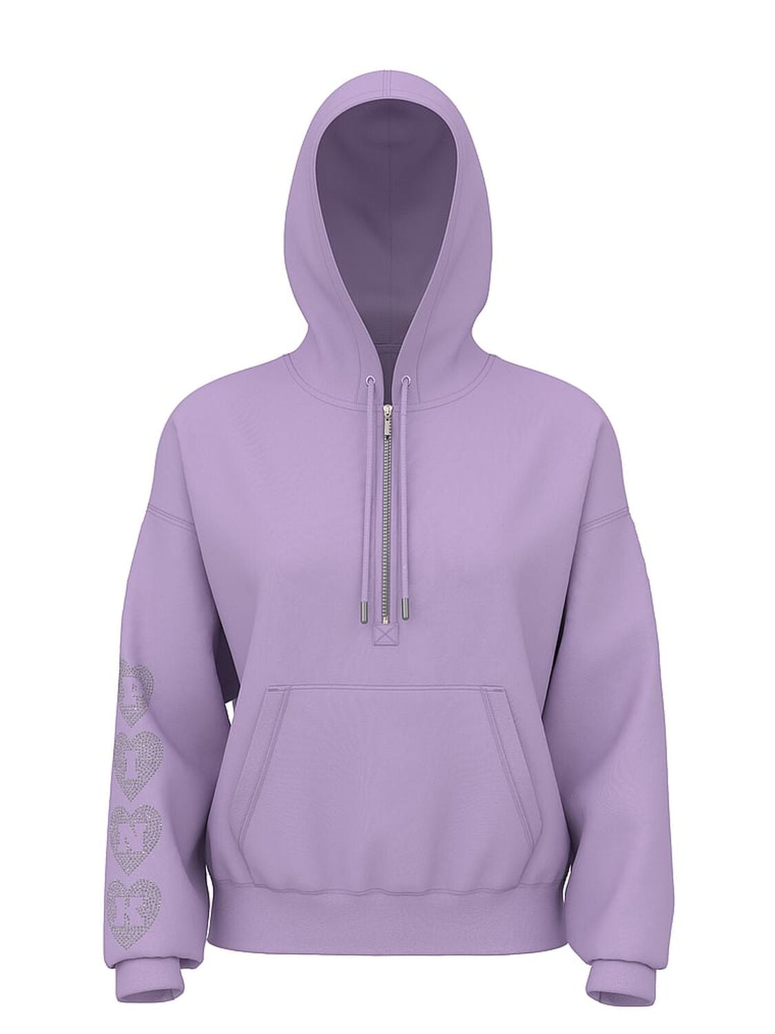 pink Pink Campus Fleece&trade; Half-Zip Hoodie Aster Vday 3 of 3 