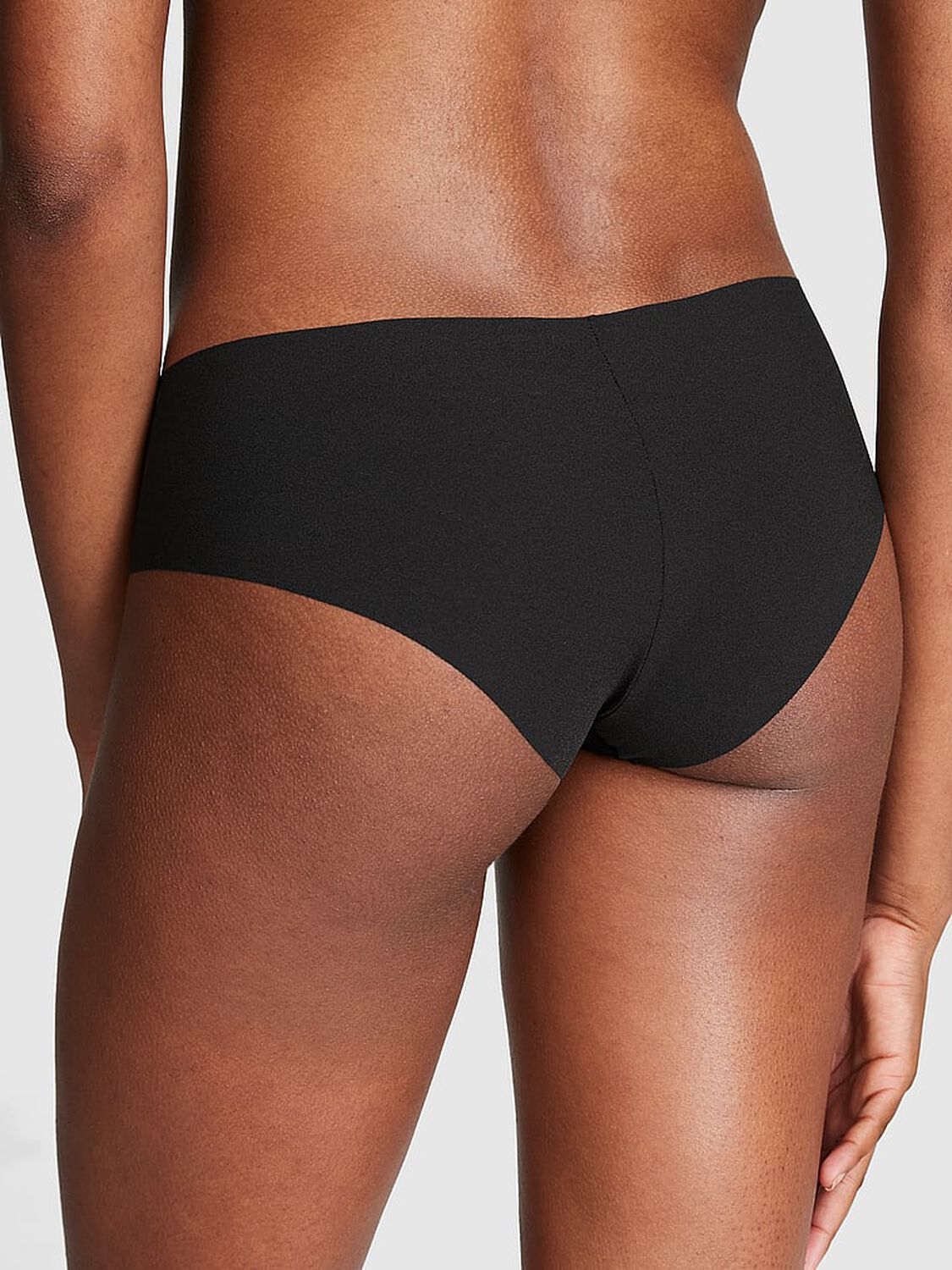 vs Pink No-Show Cheeky Panty Pure Black 2 of 3 