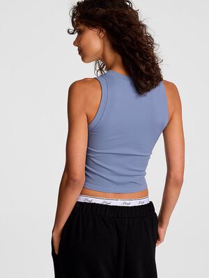 Soft Seamless High-Neck Cropped Tank