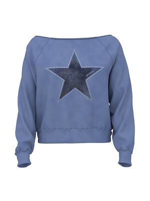 Ivy Fleece Off-The-Shoulder Sweatshirt