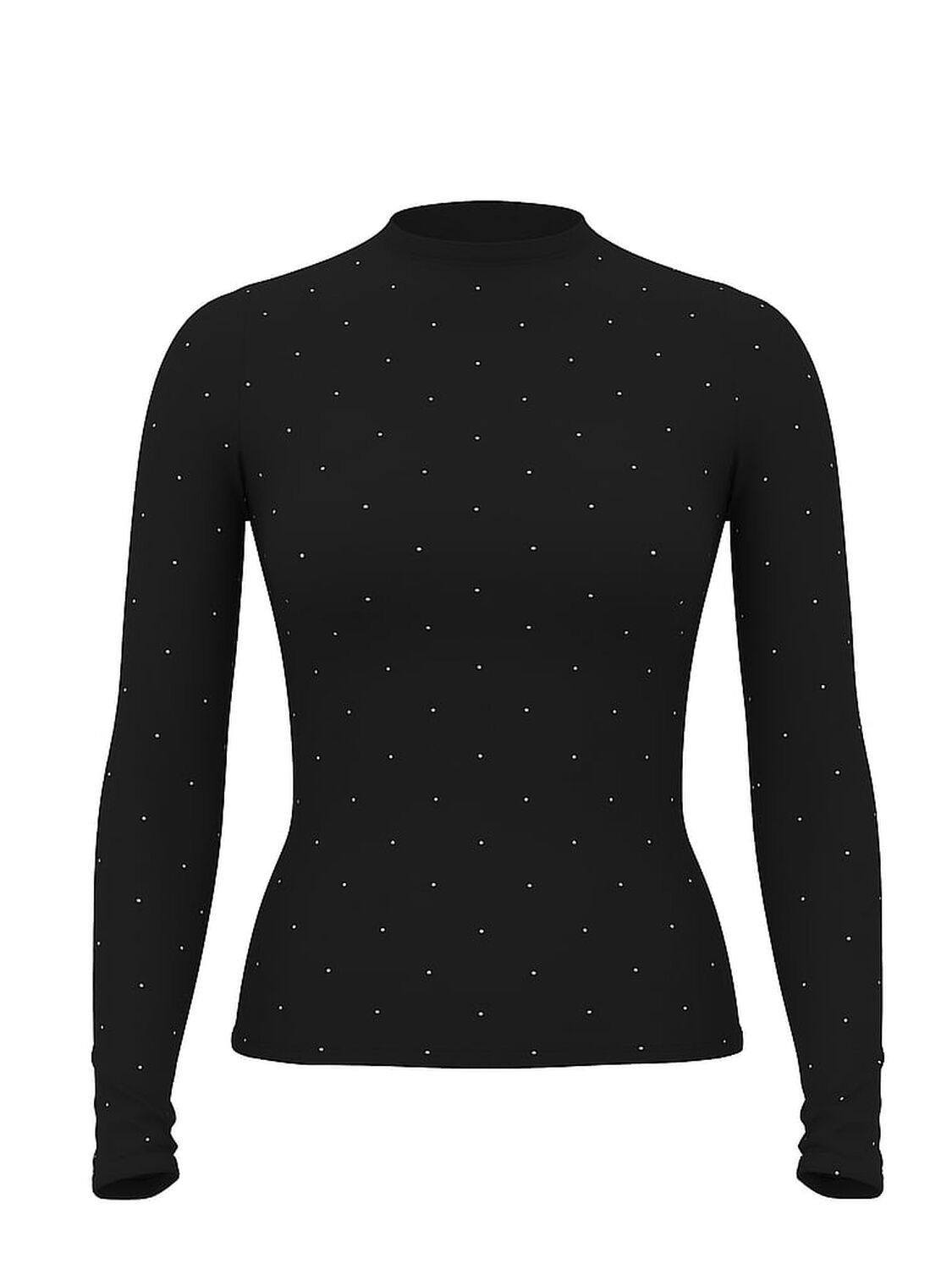 vs Pink Base Stretch Long-Sleeve Tee Pure Black Diamante 3 of 3 