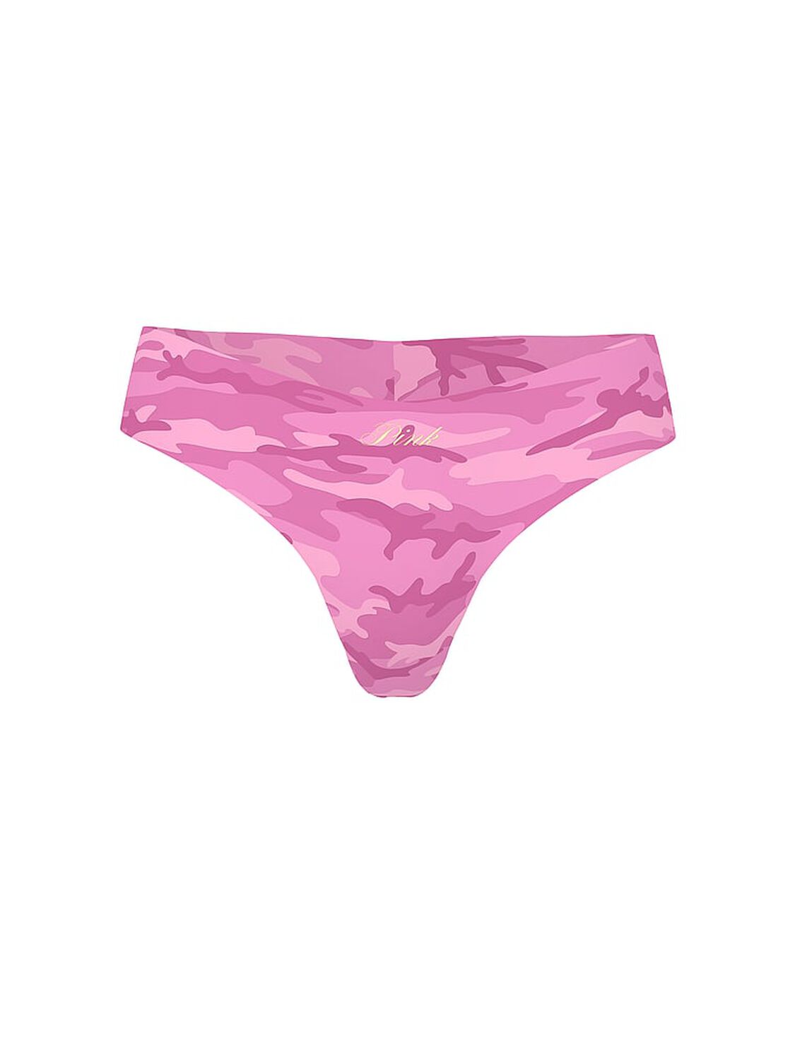 vs Pink No-Show Thong Panty Timeless Pink Camo Print W/ Graphic 3 of 3 