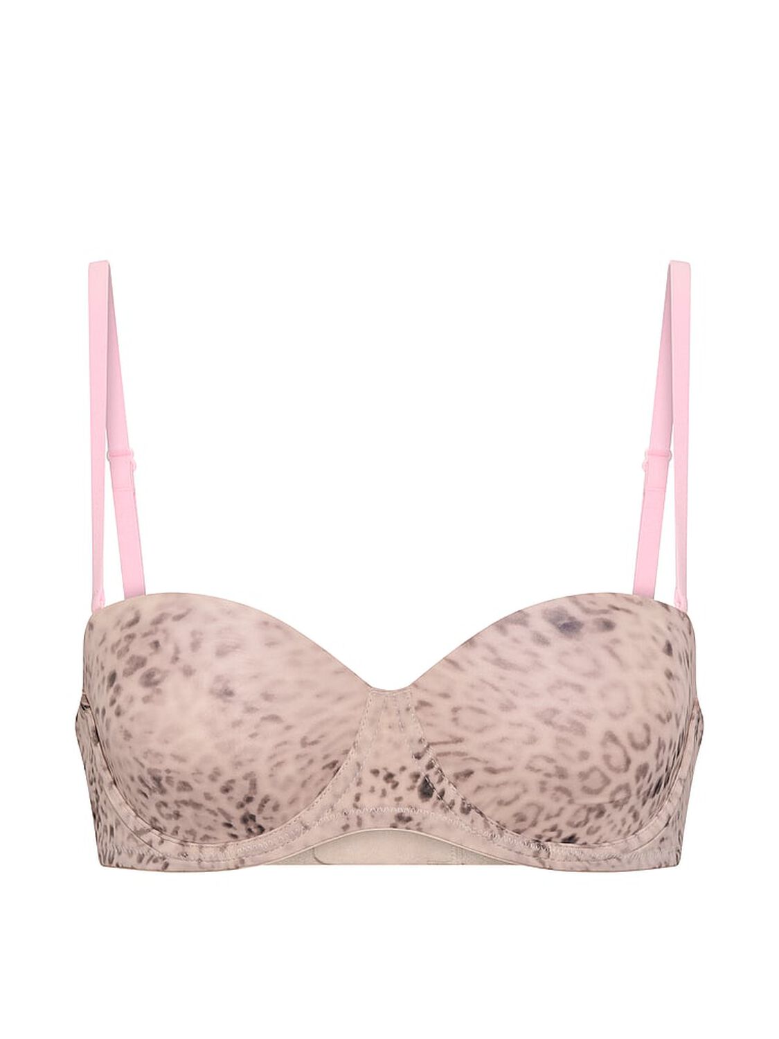vs Pink Wear Everywhere Wear Everywhere&trade; Push-Up Strapless Bra Natural Leopard 3 of 3 