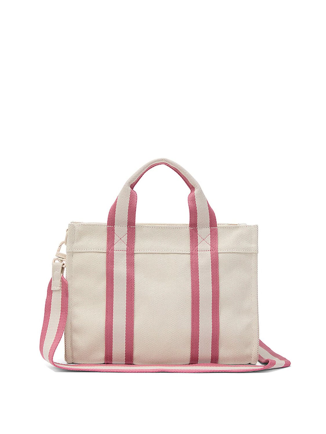vs Pink Mini Crossbody Canvas Tote Bag Natural Canvas 2 of 4 