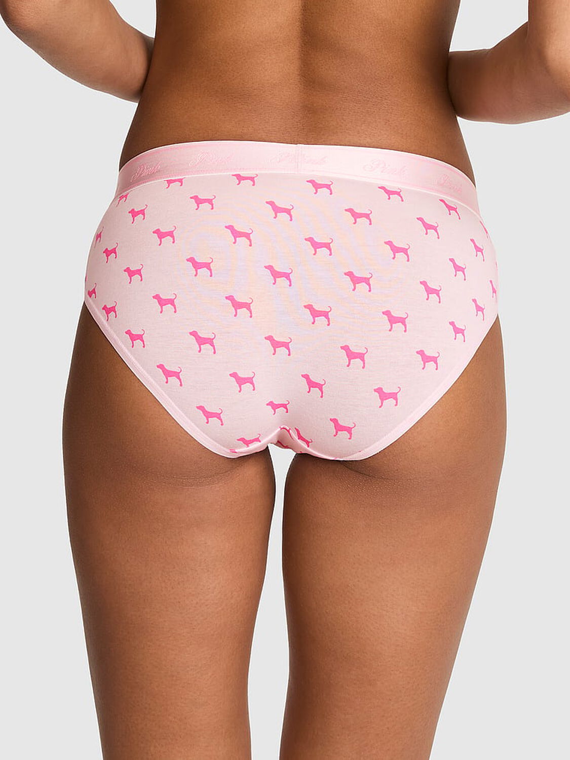 vs Pink Logo Cotton Hiphugger Panty Pink Tulip Dog 2 of 3 
