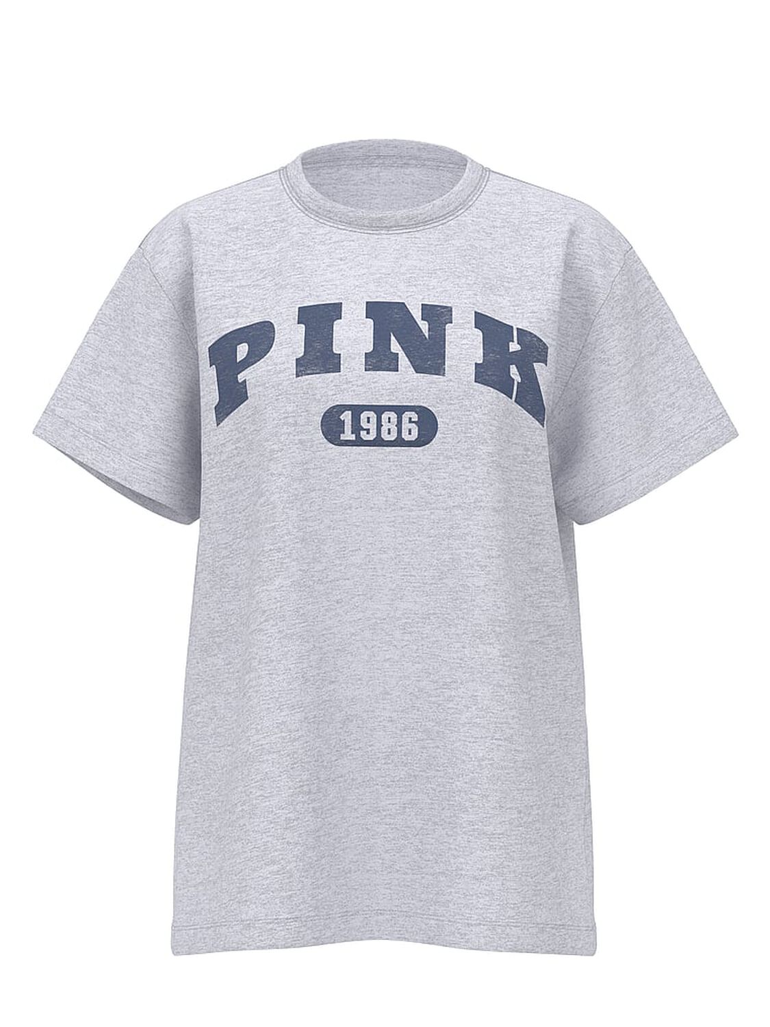vs Pink Campus Cotton Tee Vs Medium Heather Grey Pink 1 of 2 