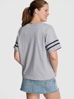 Campus Cotton&trade; V-Stitch Crewneck Boxy Tee