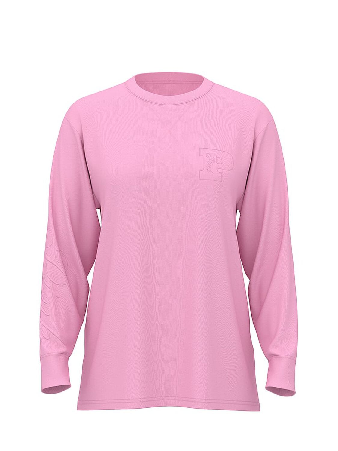 pink Pink Campus Cotton Long-Sleeve Tee Hushed Lilac 1 of 2 