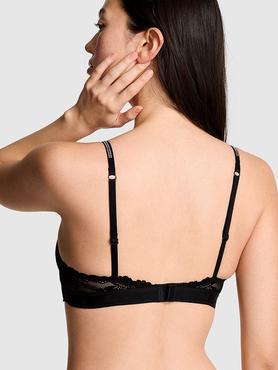 pink Pink Wink PINK Wink&trade; Lightly Lined Balconette Bra Black 2 of 3 