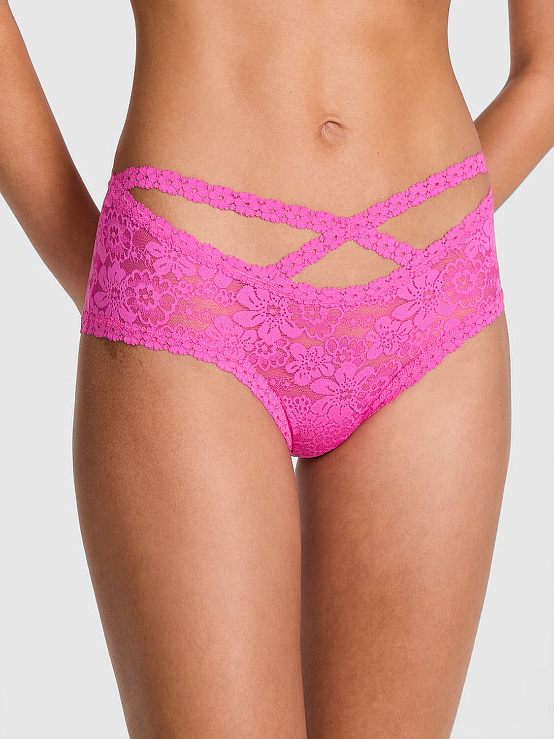 vs Pink Wink Strappy Cheeky Panty Pink Gossip 1 of 3 