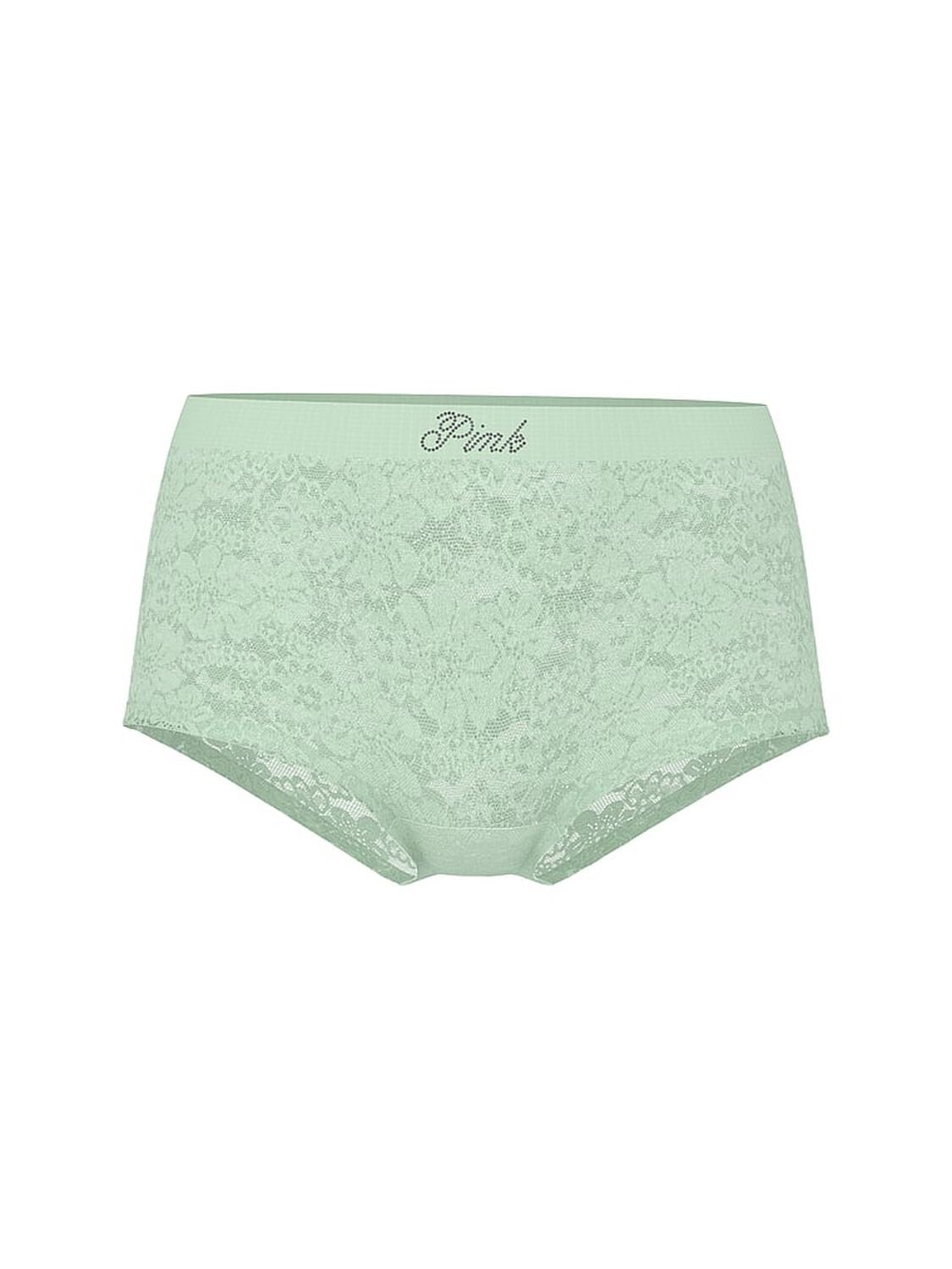 vs Pink Lacie Logo Boyshort Panty Mint 1 of 1 