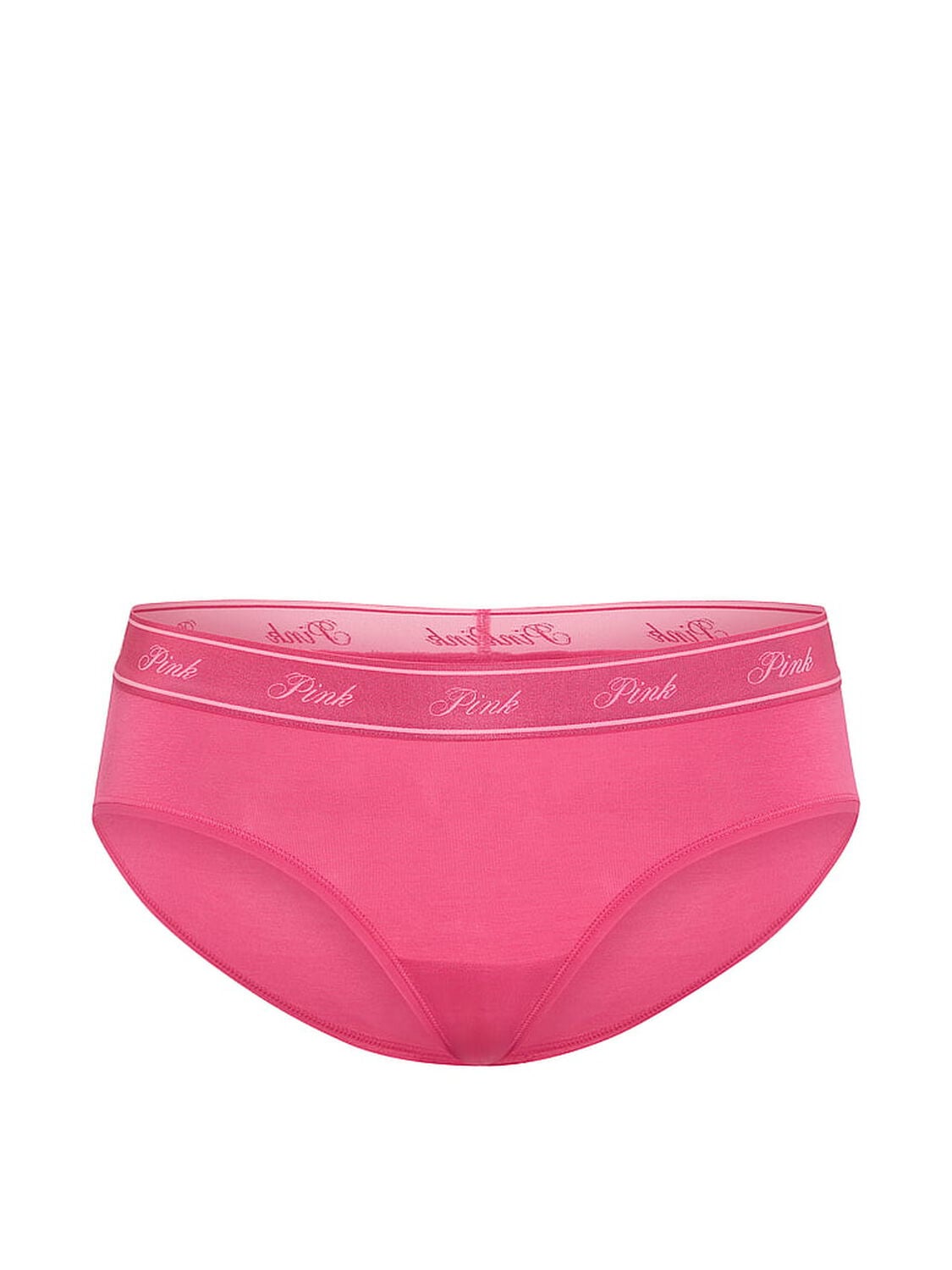 vs Pink Logo Cotton Hiphugger Panty Love Me Pink With Don'T Be Jealous Butt Graphic 3 of 3 