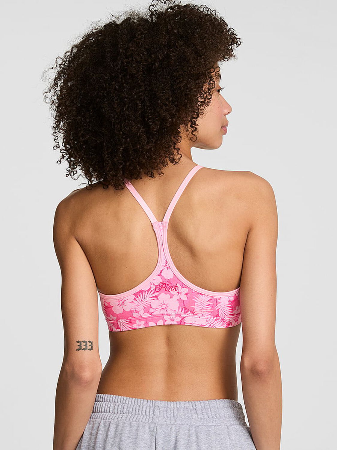 vs Pink All-Day Cotton&trade; Low-Scoop Racerback Bra 2 of 3 