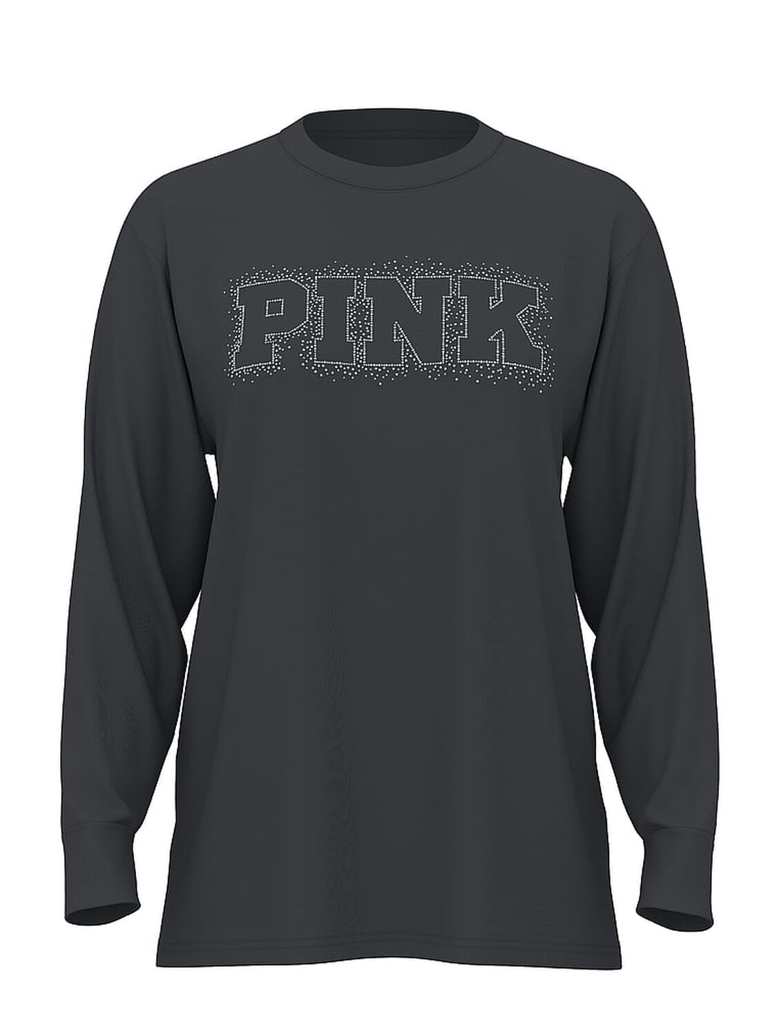 vs Pink Campus Cotton&trade; Long-Sleeve Tee Coal Shine 3 of 3 