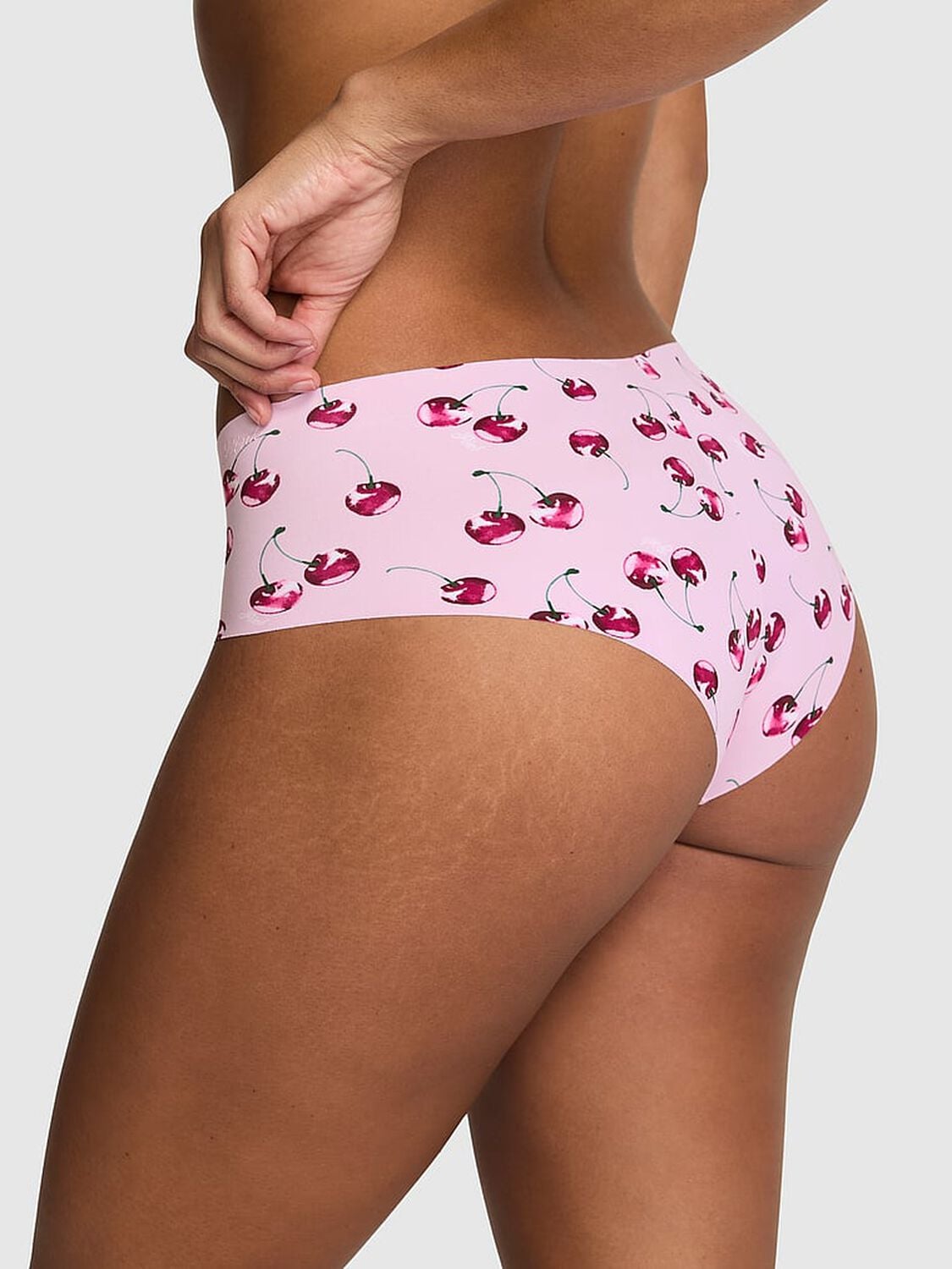vs Pink No-Show Cheeky Panty Hushed Lilac Cherry 2 of 3 