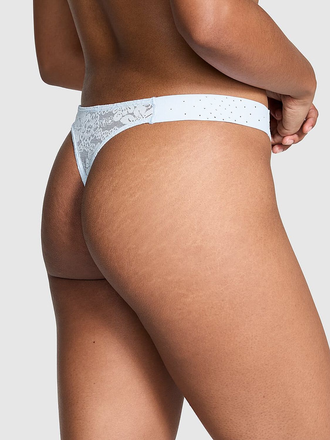 vs Pink Wink High-Leg Thong Panty Hydrangea Blue 2 of 3 