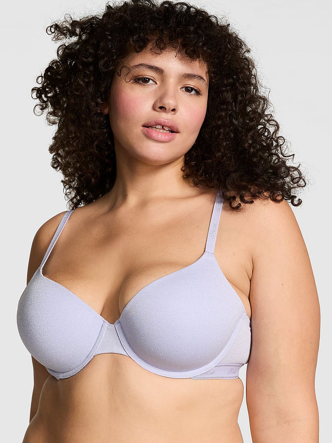 vs Pink Wear Everywhere Wear Everywhere Lightly Lined T-Shirt Bra Purple Cloud 1 of 4 