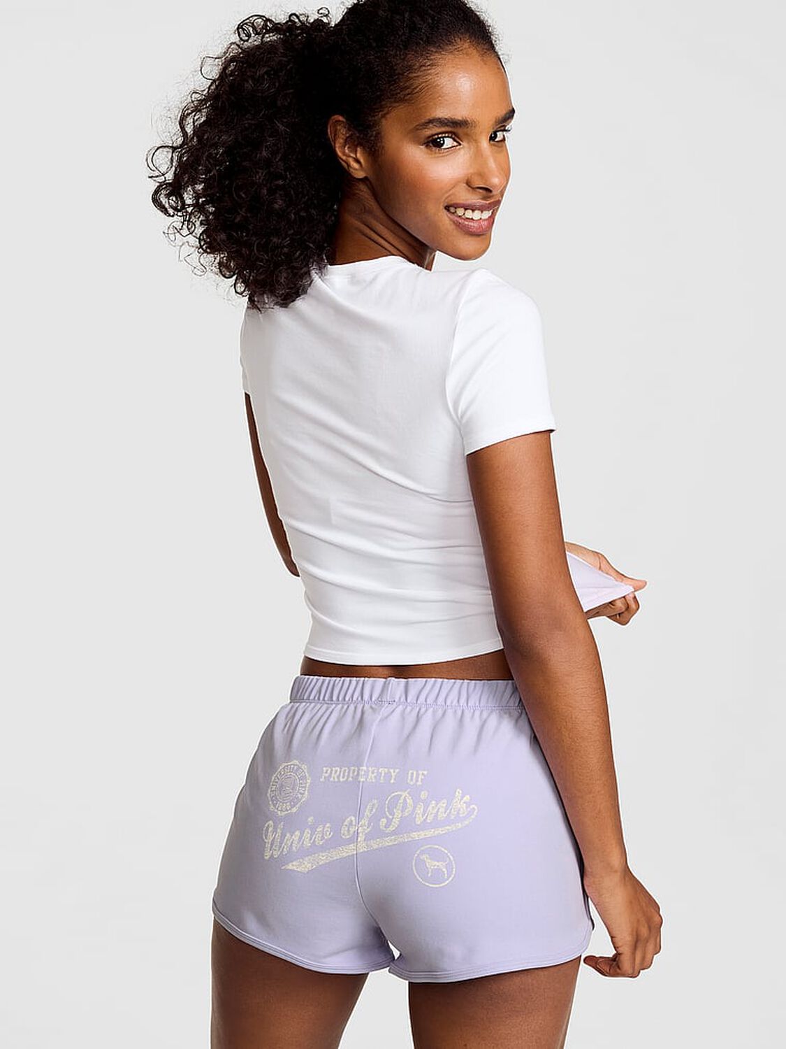 vs Pink Soft Modal Micro Shorts Sweet Lavender 2 of 3 