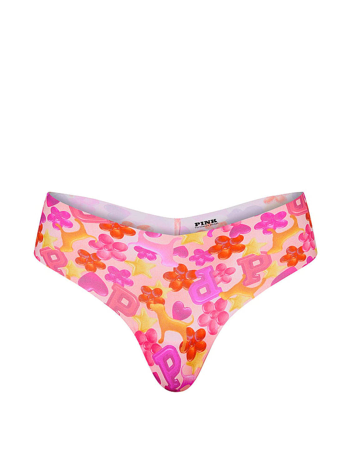vs Pink No-Show Thong Panty Delicate Pink Jellies Print 3 of 3 