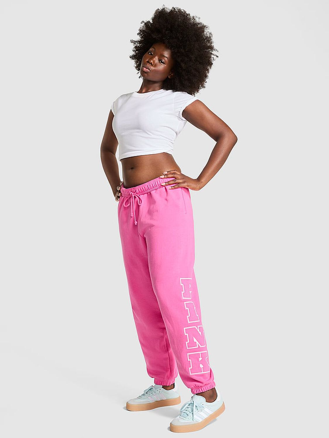 vs Pink Ivy Fleece Campus Sweatpants Pink Gossip 1 of 3 