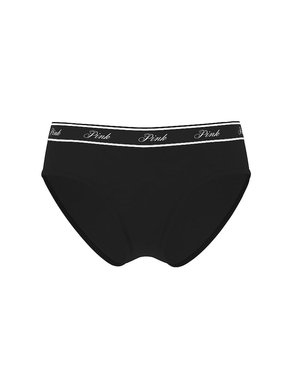 pink Pink Logo Cotton Hiphugger Panty Pure Black 1 of 2 