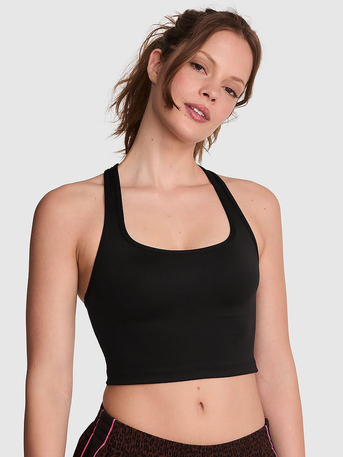 vs Pink Relay Racerback Tank Top Pure Black 1 of 3 