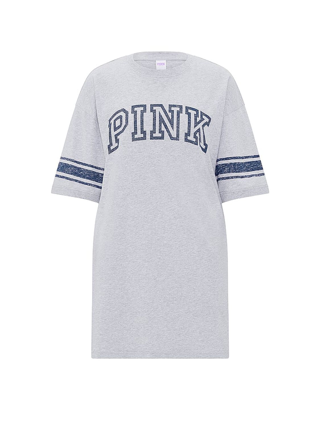 vs Pink Campus Cotton&trade; T-Shirt Dress Heather Grey 3 of 3 
