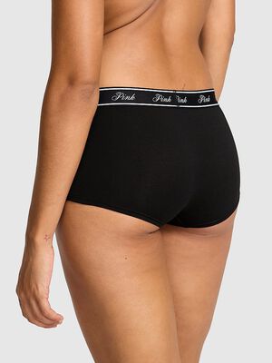 Logo Cotton Shine Boyshort Panty