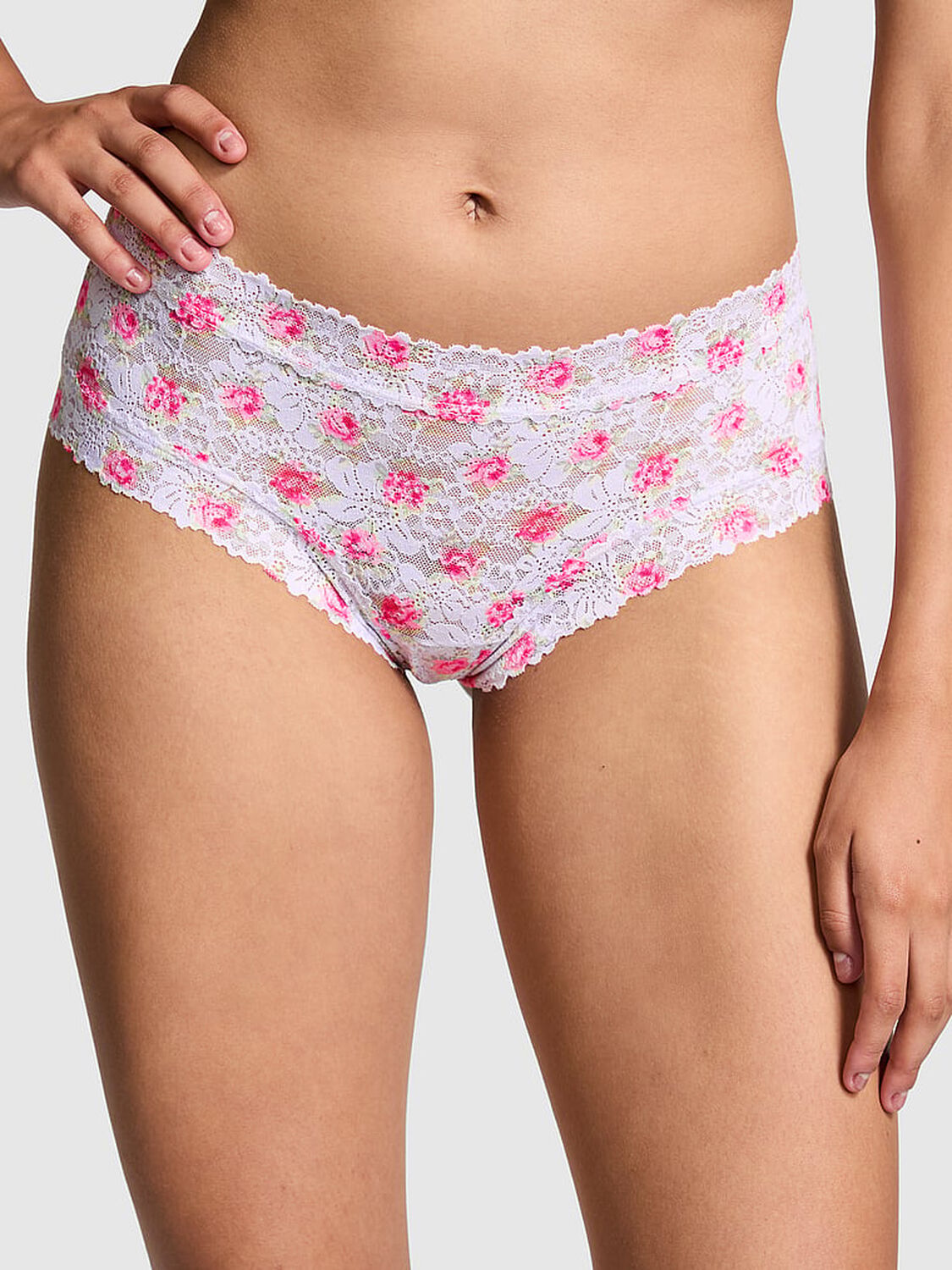 vs Pink Wink Cheeky Panty Purple Whisper Floral Print 1 of 3 
