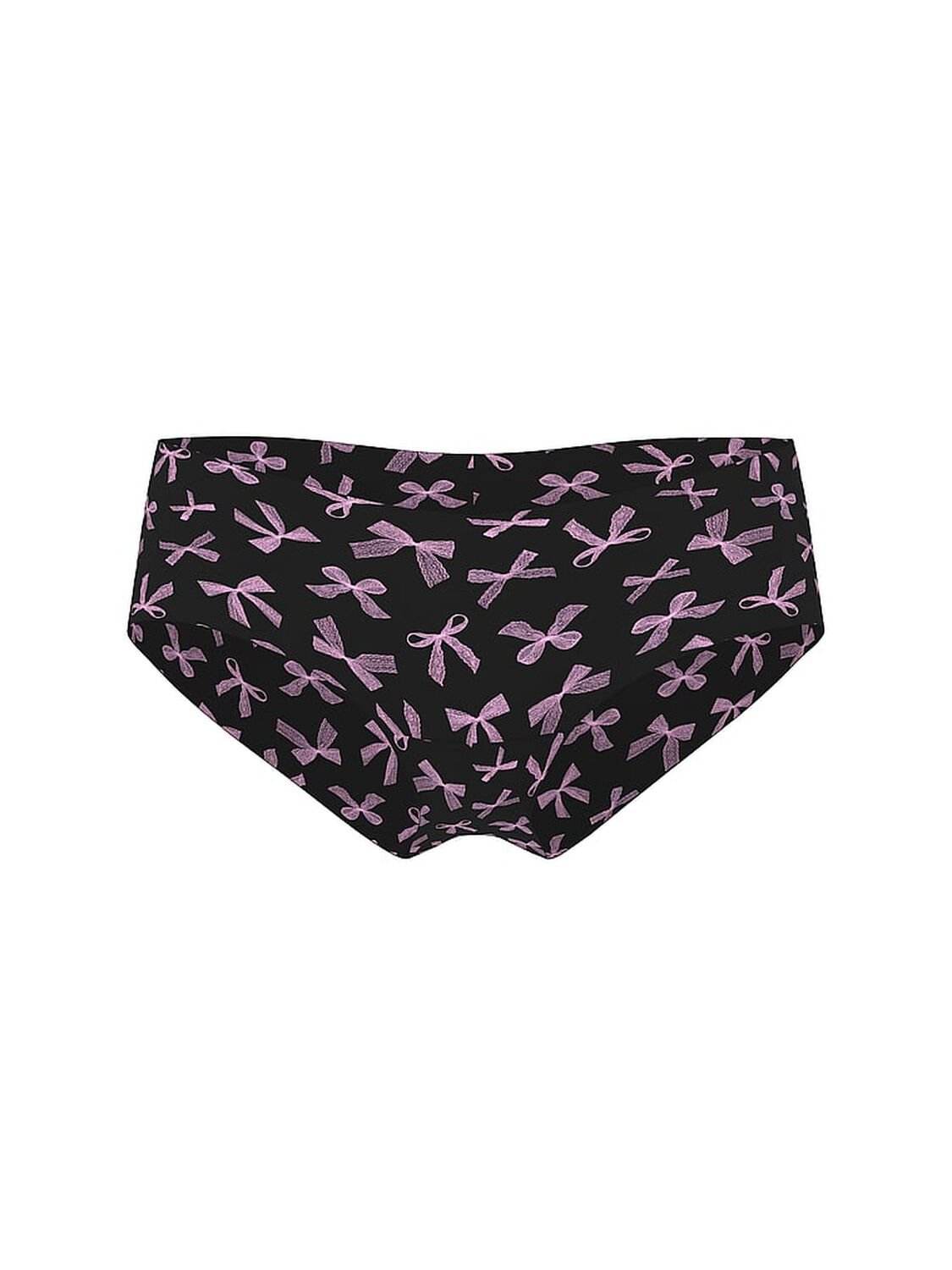vs Pink No-Show Cheeky Panty Black Lace Bow Print 3 of 3 
