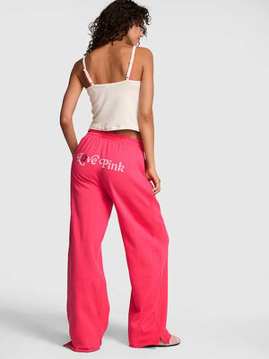 Campus Fleece&trade; Wide-Leg Split-Hem Sweatpants