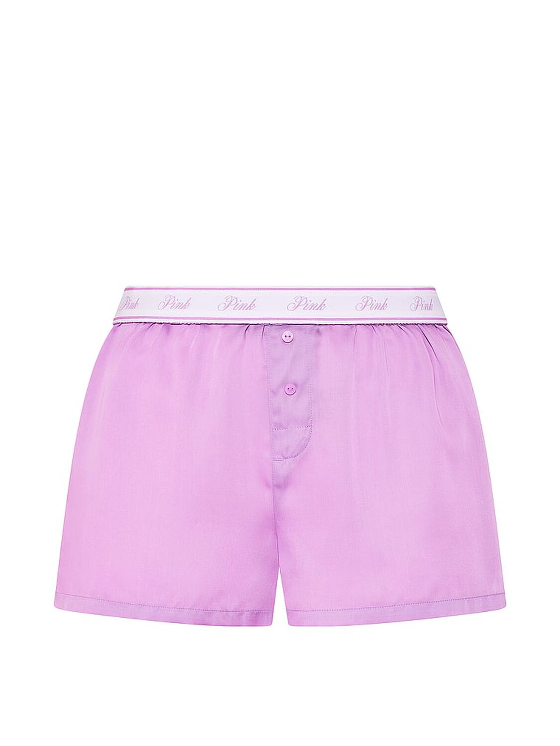 vs Pink Silky Sleep Boxy Pajama Shorts Light Lilac 2 of 2 