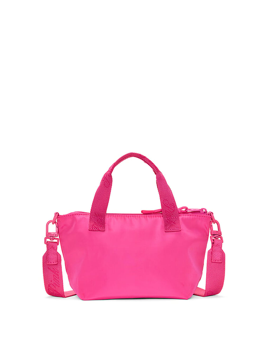 vs Pink Mini Crossbody Nylon Tote Bag Pink Twirl 2 of 4 
