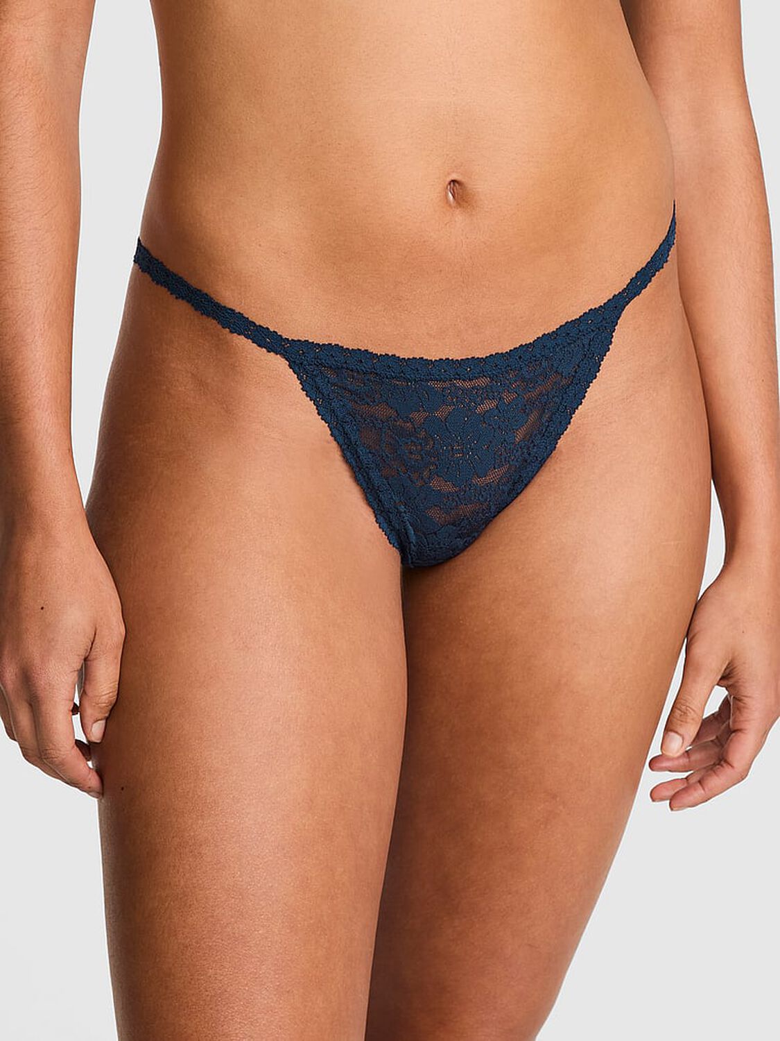 vs Pink Wink V-String Panty Noir Navy 1 of 3 