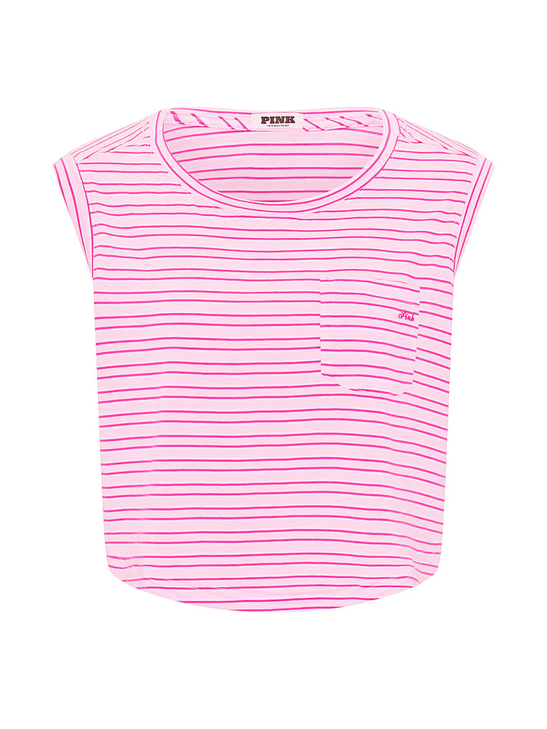 vs Pink Light as Air Jersey Tank Top Coconut Pink Stripes 3 of 3 