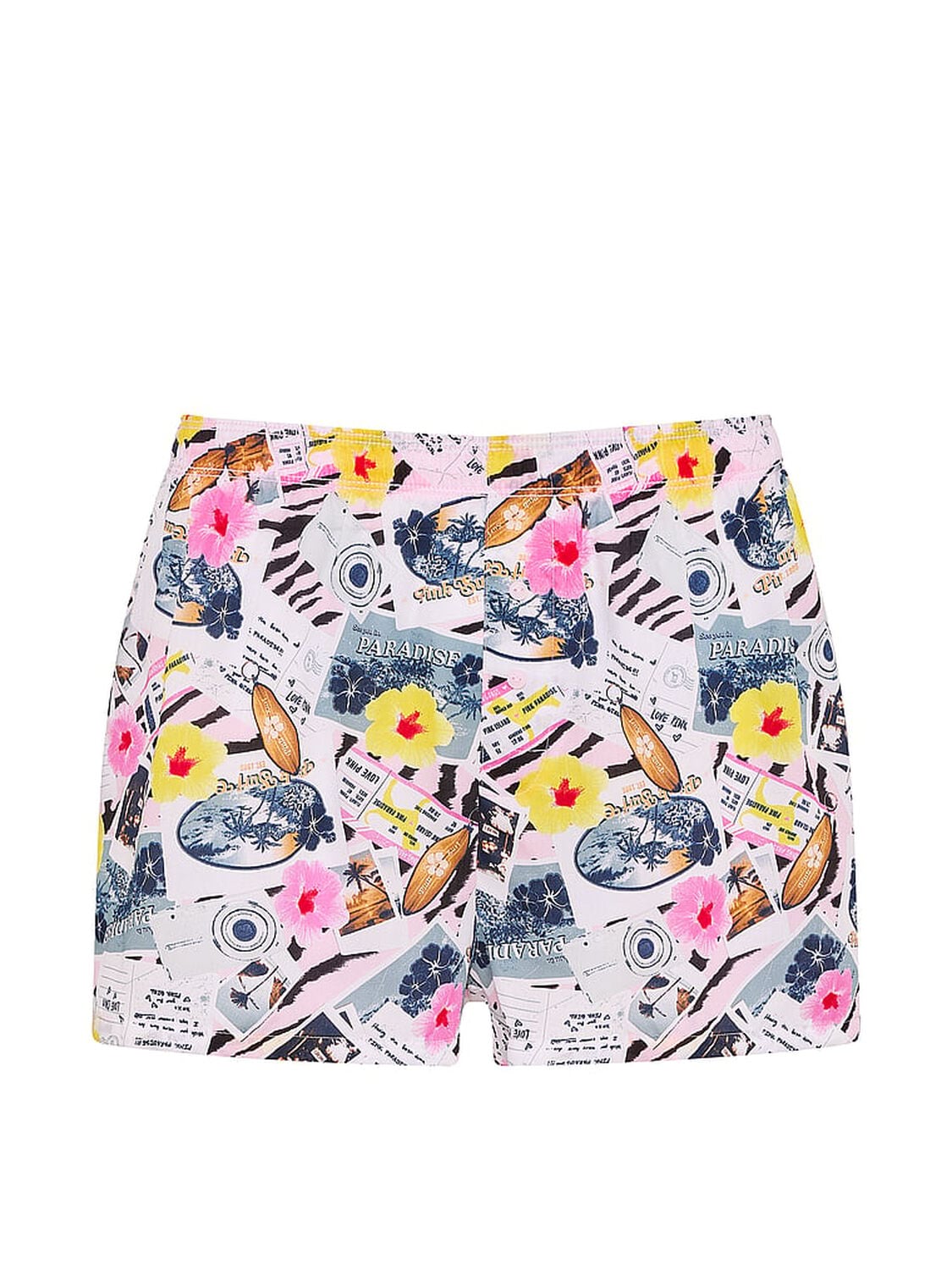 vs Pink Silky Sleep Boxy Pajama Shorts Cupid Pink Beach Print 3 of 3 