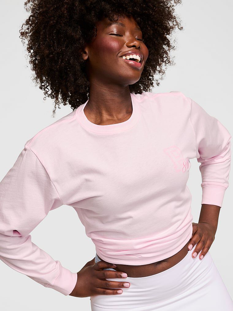 【PINK】Ivy Fleece Off The Shoulder Sweatshirt長袖スウェット Ivy Fleece Off-The-Shoulder Sweatshirt Winter White | Victoria's