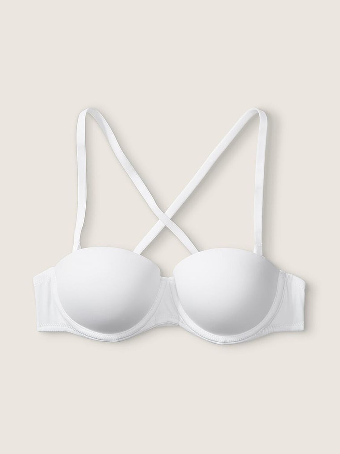 vs Pink Wear Everywhere Wear Everywhere Strapless Push-Up Bra Optic White 4 of 5 