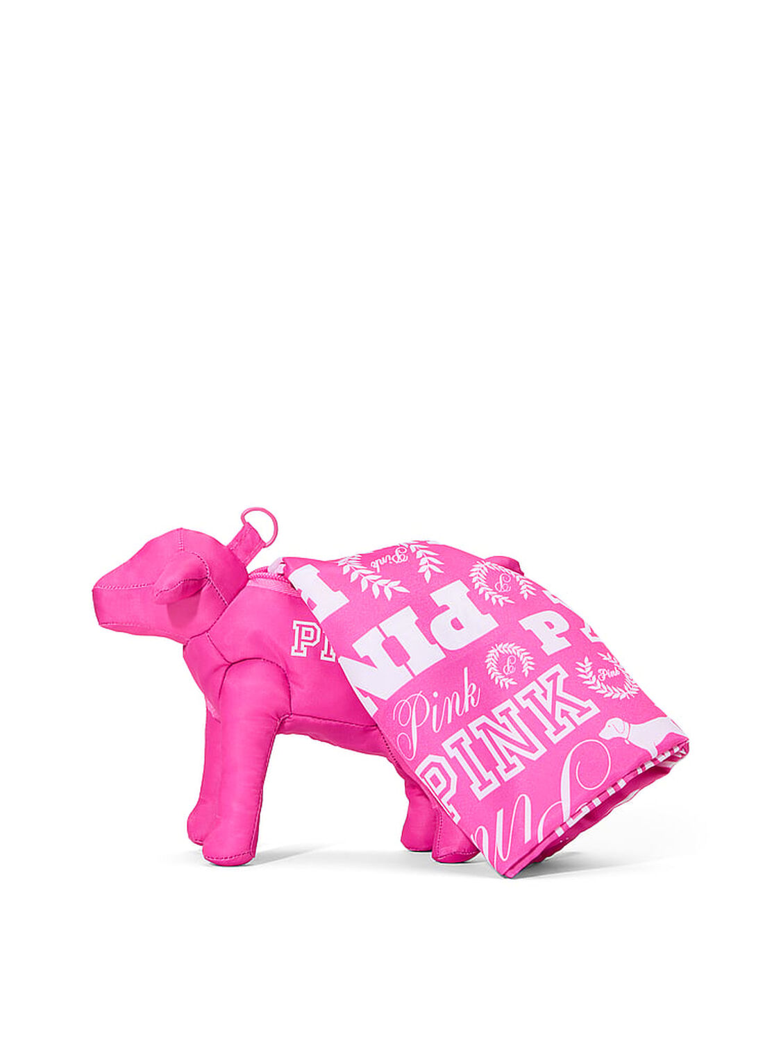 vs Pink Packable Tote Bag Pink Gossip Dog Print 2 of 4 