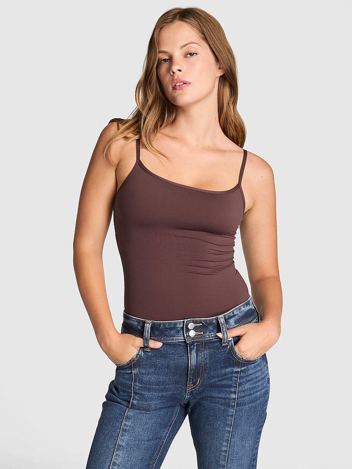vs Pink PINK Base Stretch&trade; Cami Coco Crush 1 of 3 