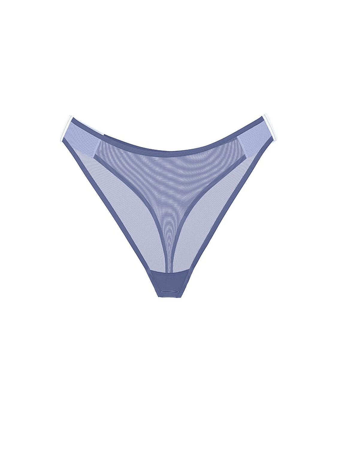 vs Pink Logo Mesh High-Leg Thong Panty Dusty Iris 3 of 3 