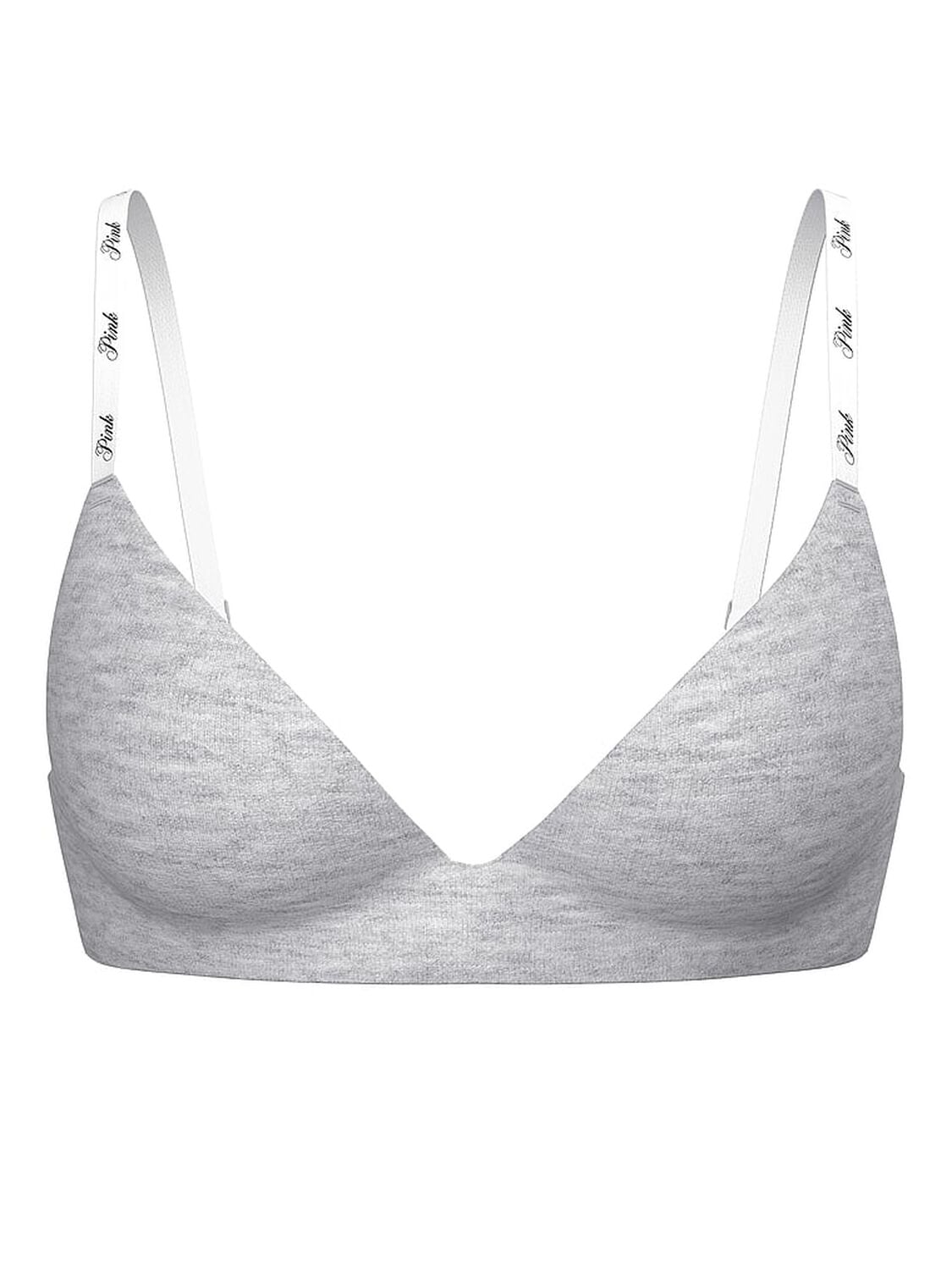 vs Pink Wear Everywhere Wear Everywhere Lightly Lined Wireless Bra Medium Heather Grey 3 of 3 