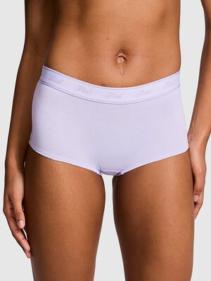 Logo Cotton Shimmer Boyshort Panty