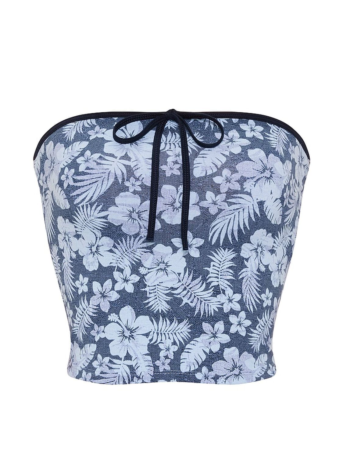 vs Pink All-Day Cotton&trade; Ruched Front-Tie Tube Top Fade 3 of 3 